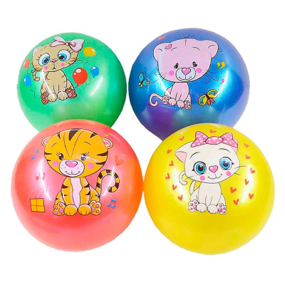 Мяч детский Котята 15 см Рыжий кот SC5274 1